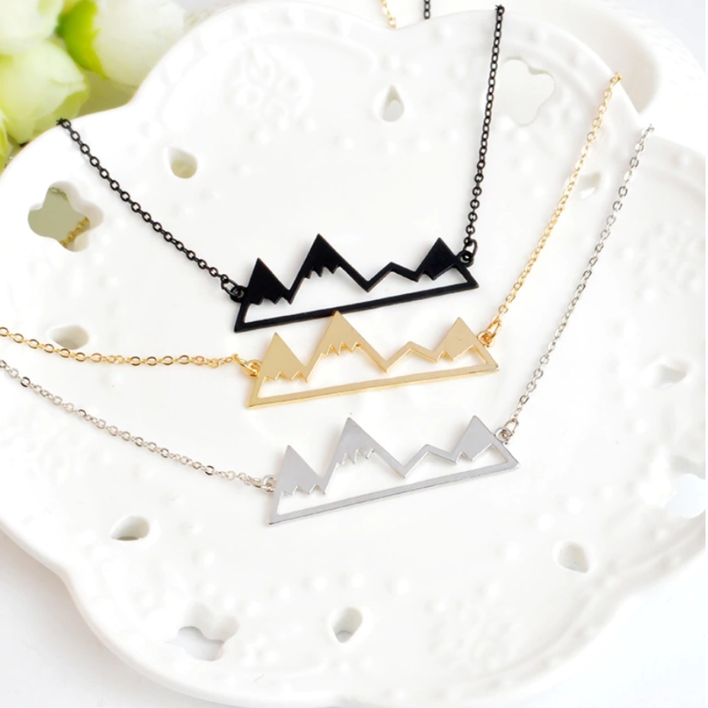 Mountain hiking traveling minimalist necklace